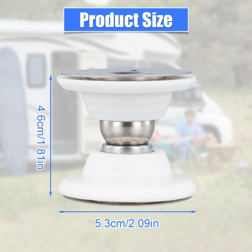 2pcs RV Magnetic Door Stop Holder Exterior, 2 Installations Ways Magnetic Door Stopper with Strong Adhesive & Screws RV Doorstops Holder Catch White for Camper, Trailer, Boat Compartments, Cargo