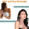 Curved Vented Detangling Hair Brushes, Wet Dry Detangler Hair Brushes, Fast Drying Styling Massage Hairbrush for Women, Men or Kids,WARM EF Detangling Brush for Long,Thick,Tangled Hair (pink)