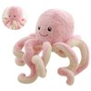 JOSON Cute Octopus Plush Toys, Soft Octopus Stuffed Animals, Girls and Boys Adult Birthday (16 Inch, Pink)