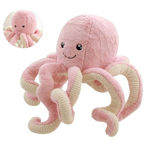 JOSON Cute Octopus Plush Toys, Soft Octopus Stuffed Animals, Girls and Boys Adult Birthday (16 Inch, Pink)
