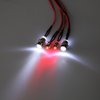 LAFEINA RC Car LED Light Kit, RC Truck 4 LED Lamp Kit Set 2 White Headlights & 2 Red Taillights for 1/10 1/8 RC Model Car Truck Tank Tamiya D3 Axial SCX10 D90 HSP Kyosho HPI TRAXXAS Monster Truck