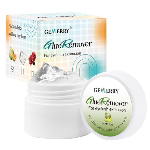 GEMERRY Lash Extension Remover 10g Cream Lash Glue Remover Gentle Formula Eyelash Extension Remover for Sensitive Skin Fast Disslove Lash Remover for Lash Extensions(Cantaloupe)