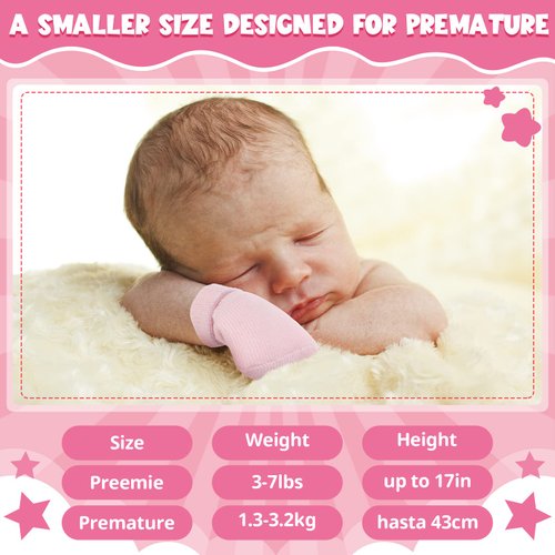 12 Pairs Baby Preemie Mittens Preemie Gloves No Scratch Baby Mittens Newborn Preemie Baby Mittens Cotton Gloves for Preemie Newborn Girls Boys Premature Infant Toddler (Cute Color)