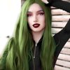 AFBeauty Soft Green Wig Olive Green Long Straight Lace Front Wigs for Women Natural Hairline Synthetic Neon Color Wigs with Baby Hair Glueless Hair Replacement Wigs Drag Queen Cosplay Daily 24”