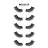 Laflare 25MM Silk Mink Max Volume 3D False Eyelashes, Reusable Fluffy Natural Looking False Lashes, Wispy Lashes 5 Pairs Value Pack (MS02X5P)