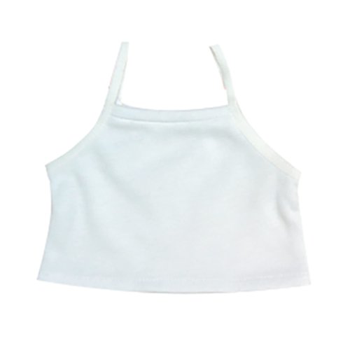 Sophia's Basic Mix & Match Solid-Colored Plain Camisole Undershirt Spaghetti Strap Summer Tank Top for 18” Dolls, White