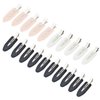 Wobe 24 Pcs No Bend Hair Clips Pin Curl Creaseless Clips No Crease Hair Clip for Hairstyle Bangs Finger Waves Makeup Application Hairdressing Hairpins Styling Clips for Hair Salon Black Pink White