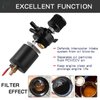 Sporacingrts 3 Port Oil Catch Can, 1 oulet + 2 intlet Compact Baffled Engine Oil Reservoir Tank with Breather Filter + Drain Valve