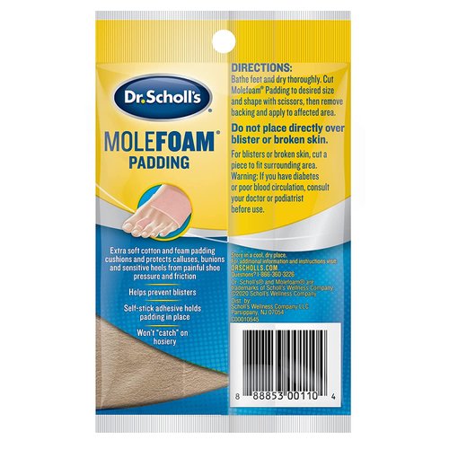 Dr. Scholl's Molefoam Padding 2 Each (Pack of 7)