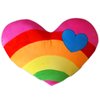 zxmbeddings 17.7"X13.8"Heart Pillow Stuffed Rainbow Heart Shaped Throw Pillow Plush Toy Gifts