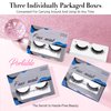 Eyelashes Natural Look False Lashes - Bepholan Fake Eyelashes 5D Super Fluffy False Eyelashes Clear Band Wispy Lashes 3-Pack Faux Mink Lashes(XMZ92)