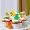 48Pcs Gardening Tool Cupcake Toppers Garden Birthday Party Decorations Garden Tool Theme Summer Party Dessert Cupcake Decorations for Spring Theme Birthday Party Baby Shower Supplies