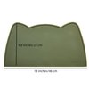 OHMO - Cat Food Mat, Silicone Pet Feeding Mat for Floor Non-Skid Waterproof Dog Water Bowl Tray, Easy to Clean Pet Placemat (Camo Green, 18 * 9.8'')