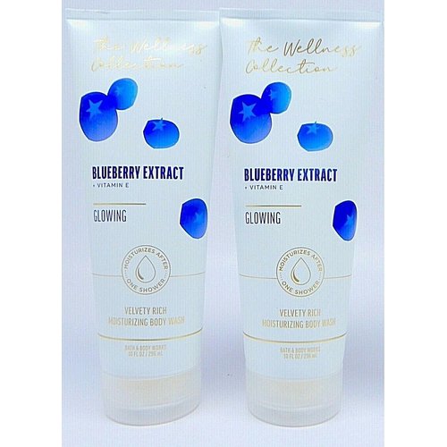 2 THE WELLNESS COLLECTION BLUEBERRY EXTRACT GLOWING bath BODY WASH