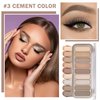 IONSGAKO 9 Colors Matte Naked Eyeshadow Palette Natural Nude Smoky Brown Taupe Eyeshadow Palette Ultra-Blendable Highly Pigmented Eye Shadow Makeup Palette with Brush-03 Cement Color