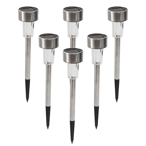 KANE LONO Solar Pathway Lights Outdoor - 6 Pack Bright LED Patio, Garden, Driveway, Landscape Lighting | IP44 Water Resistant Dusk to Dawn Yard Light | Cool White, Auto On/Off, Up to 8 Hours Battery