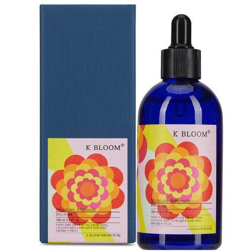 K BLOOM Moisture Ampoule / Moisture Ampoule Which is Full of nourishment and Rich Hydrate / Rapid Soothing Daily Face Moisturizer for Oily and Combination Skin Types - 100ml 3.4 Fl Oz