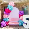 HILAVO Pink Purple Blue Balloons 60 Pcs Hot Pink Light Pink Teal Purple Latex Balloon Pastel Purple Teal Pink Confetti Balloons for Kids Magic Theme Mermaid Princess Birthday Baby Shower Party Decor