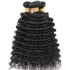 Lizourey Brazilian Virgin Human Hair Deep Wave Hair One Bundle 20inch 100% Unprocessed Virgin Human Hair Extension Deep Wave Bundle Weave Natural Color (100+/-5g)/bundle