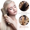 AIMIKE Nano Thermal Ceramic & Ionic Hair Brush with Boar Bristles for Styling, Volume & Shine (2.9 inch, 1.7 inch Barrel) + 4 Free Clips