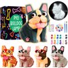 Goodyking Paint Your Own Bull Dog Lamp Kit, DIY Geometric Dog Night Light, Arts & Crafts for Teens, Painting Kit for Kids Age 3+, Room Decorations, Art Supplies Creative Gift for Birthday, Party