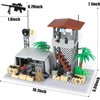 Finger Rock Military Base Building Block Set, WW2 Army Mini War Accessories Kits, Military Ruins Guard Tower Base Guns Army Supplies Block Toy for Kids 8 10 12 14
