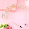 SuPoo 90th Birthday Decorations for Women 90th Birthday Headband Crown Gold 90th Birthday Gifts for Her 90 & Fabulous Party Decorations Happy Birthday Tiara Hair Accessories
