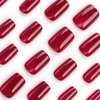24Pcs Cat Eye Press on Nails Square Medium Fake Nails Red False Nails Glitter Full Cover Stick on Nails Artificial Acrylic Reusable Nail Design Glue on Nails for Women Girls Manicure Salon Decorations