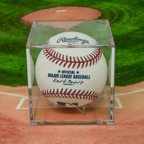 2 Pack BallQube Baseball Display Case Autographed Baseball Case for Display UV Protected Baseball Cube Display Memorabilia Baseball Display Case Square Clear Sports Baseball Display Case Holder