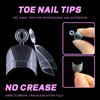 AddFavor 600pcs Toe Nail Tips Soft Gel x Nail Tips Toenails Clear Fake Nails Square Half Cover Acrylic False Toes Nails for Toe Nails Extension, Press on Toenails Making