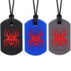 Xtra Tough (XT) Spider Sensory Chew Necklace for Kids (3 Pack) - Chewing Teething Necklace Teether Necklace Chew Toys - Designed for Chewing, Autism Sensory Teether Toy (Moderate & Aggressive Chewer)