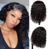 CAITLYN Short Bob Deep Wave Wig Lace Front 4x4 Closure Wigs Human Hair Wigs for Black Women Brazilian Virgin 150% Density Glueless Bob Wigs Pre Plucked with Baby Hair 8 Inch
