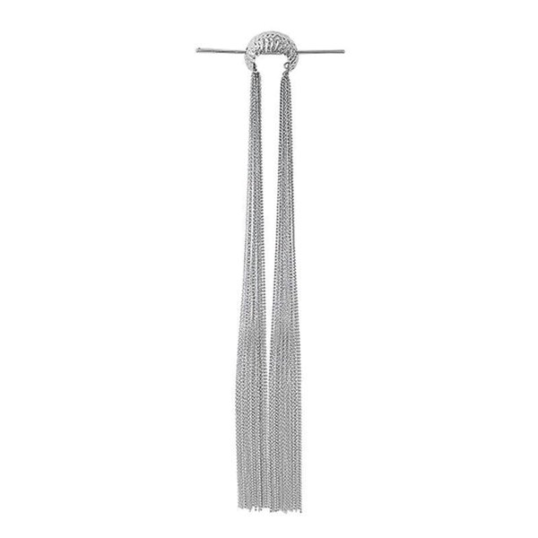 1Pc Long Chain Tassel Hair Stick Jewelry Ponytail Holder Ponytail Hair Accessories Long Chain Tassel Hair Fork Hair Chignon Pin Long Tassel Hair Jewelry Accessories, Silver