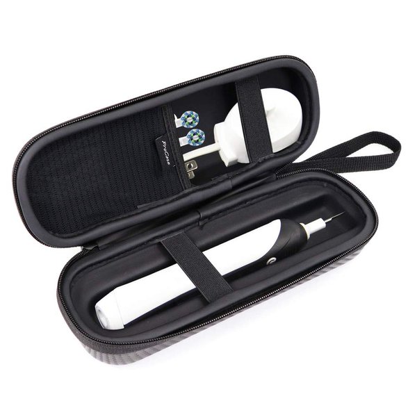 ProCase Toothbrush Travel Case for Oral-B Pro 1000 1500 3000 5000 7000 Sonicare 5100 6100 AquaSonic, Sonic Electric Power Rechargeable Toothbrush Carrying Case Holder Container -Black