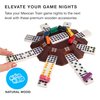 Brybelly 8-Pack Mexican Train Dominoes Tokens Premium Wood Upgrade Pack - Real Wood Markers Modeled After Real Trains - Detailed Colorful Screen Print - Great Gift - Board Game Tile Accessories