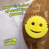 Scrub Daddy Smiling Scrubber, Grey - Scratch-Free Multipurpose Dish Sponge - BPA Free & Made with Polymer Foam - Stain & Odor Resistant Kitchen Sponge (1 Count)
