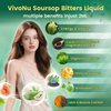 10-in-1 Soursop Bitters Liquid Drops 3000mg, Soursop Drops with Ashwagandha, Black Seed Oil, Moringa, See Moss for Natural Antioxidant, Cell Support & Regeneration, Immune Boost, Rich In Vitamin D& C
