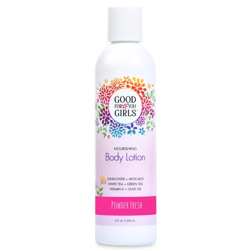 Good For You Girls Natural Body Lotion with Nourishing Plant Based ingredients, Vegan and Paraben Free, Kids, Preteens and Teens, 8 fl oz (Powder Scent)