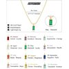 2024 Stainless Alloy Dainty Trendy 18K Gold Plated Teen Girls Mothers Birthday Gifts12 month rhinestone birthstone necklace Rectangular Pendants Necklace Jewelry For Women (06. June Alexandrite - Health)
