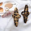 Hair Clips Tortoiseshell Claw Cellulose Acetate Jaw Clip Celluloid French Design 4.2'' Hair Barrettes Grip Leopard Print Clamps for Women Ladies Mother (3 Pack)