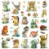 Konsait 26 Sheets Glitter Tattoos for Kids, Watercolor Birds Fish Jungle Safari Wild Animal Tattoos, Kids Animal Party Favors & Birthday Party Supplies, for Boys and Girls