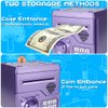 TOPBRY Piggy Bank for Kids,Electronic Password Piggy Bank Kids Safe Bank Mini Piggy Bank Toy for 3-14 Year Old Boys and Girls (Purple)