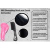 G.B.S Men's - 2 Pack Creative Design, Pink Detangling Brush For Curly Hair And Wide Tooth Comb Detangler Brush Hair, Gently Soothes, Detangler