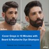Men’s Black Beard Dye 3 In 1 For Gray Coverage, 10 Minutes Mustache Dye Beard Shampoo for Men, Simpler Root Touch Up & Facial Hair Color, Beard Wash & Conditioner, Long Lasting Beard Tint 200ml