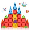W WISE BLOCK Magnetic Tiles, 32PCS Mini Magnetic Blocks, STEM Travel Magnetic Building Blocks Sets, Construction Magnets Tiles Toys for Boys Girls Kids Toddlers Ages 3 4 5 6 7 8+ Year Old