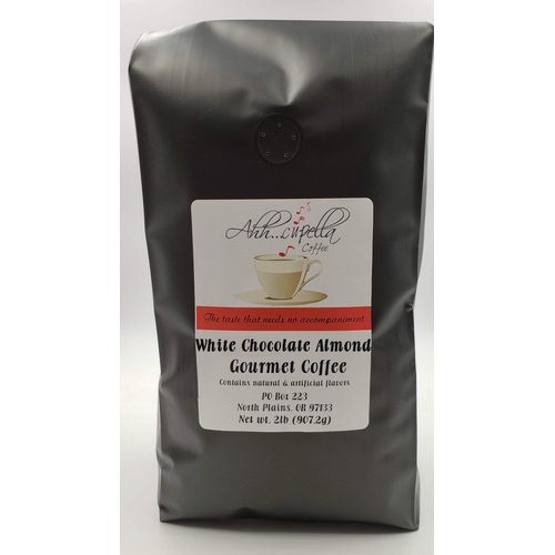 Ahh..Cupella Premium Gourmet White Chocolate Almond Flavored Whole Bean Coffee, 32oz bag