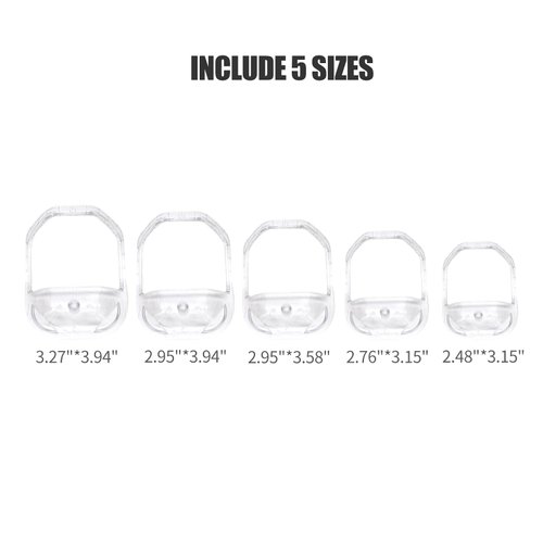 5 Pcs Beard Shaper, Goatee Mustache Grooming Styling Tool Set, Face Hair Styling Template for Man, Beard Guide Trimmer Template, Transparent