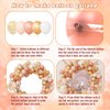 Ouddy Party Blush Balloons Garland Arch Kit, Peach Rose Gold Pastel Orange Confetti Balloons for Women Girls Bridal Baby Shower Mothers Day Wedding Engagement Boho Birthday Party Decorations