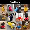 Morezi Dog Zip Up Dog Raincoat with Reflective Buttons Water Resistant Adjustable Drawstring, Removable Hood, Stylish Dog Raincoats with Legs - Size XS to XXL Available Yellow Small