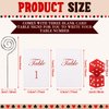 Rotatingpals 6 Pcs Dice Table Number Dice Place Card Holders Casino Game Kit Includes Table Number Cards Casino Place Card Holders Party Supplies Casino Wedding Decoration